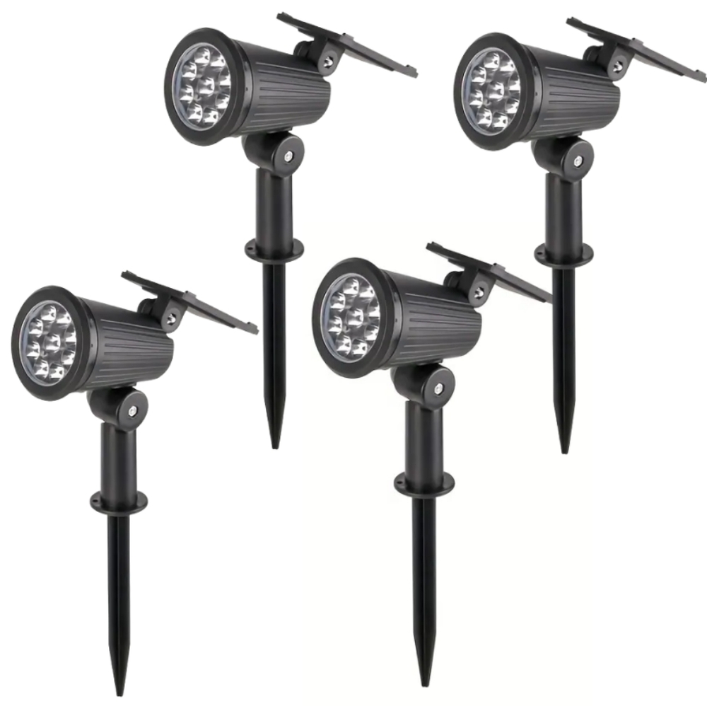 Solar Lights 9 LED Solar Landscape Lights Outdoor IP44 Waterproof 4PK